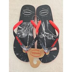 NWT Havaianas Mens size 13 Marvel Spiderman Flip Flops
